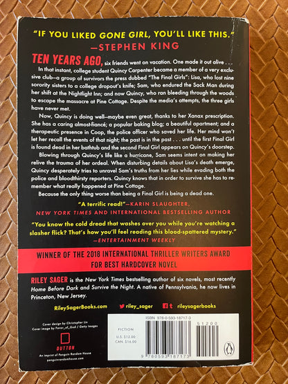 Final Girls: A Novel by Riley Sager (Paperback)