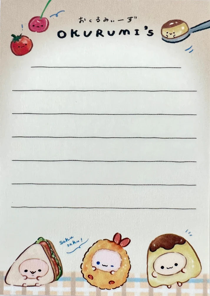 Food Buddy Restaurant Okurumi Mini Notepad