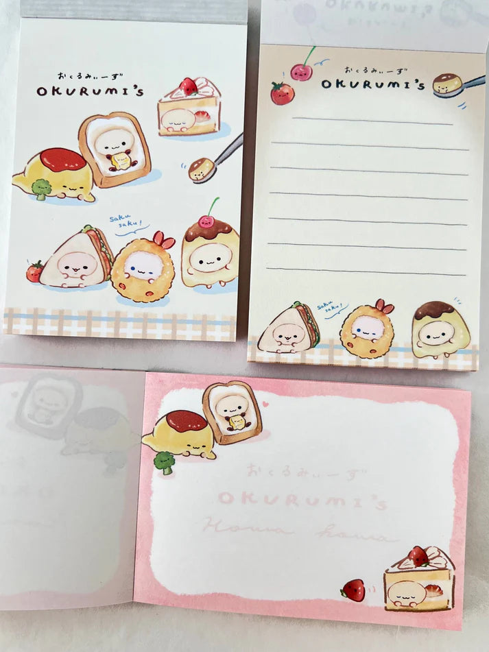 Food Buddy Restaurant Okurumi Mini Notepad