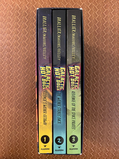 Galactic Hot Dogs Collection (Boxed Set): Galactic Hot Dogs 1; Galactic Hot Dogs 2; Galactic Hot Dogs 3 by Max Brallier, Rachel Maguire (Illustrations), Nichole Kelley (Illustrations)