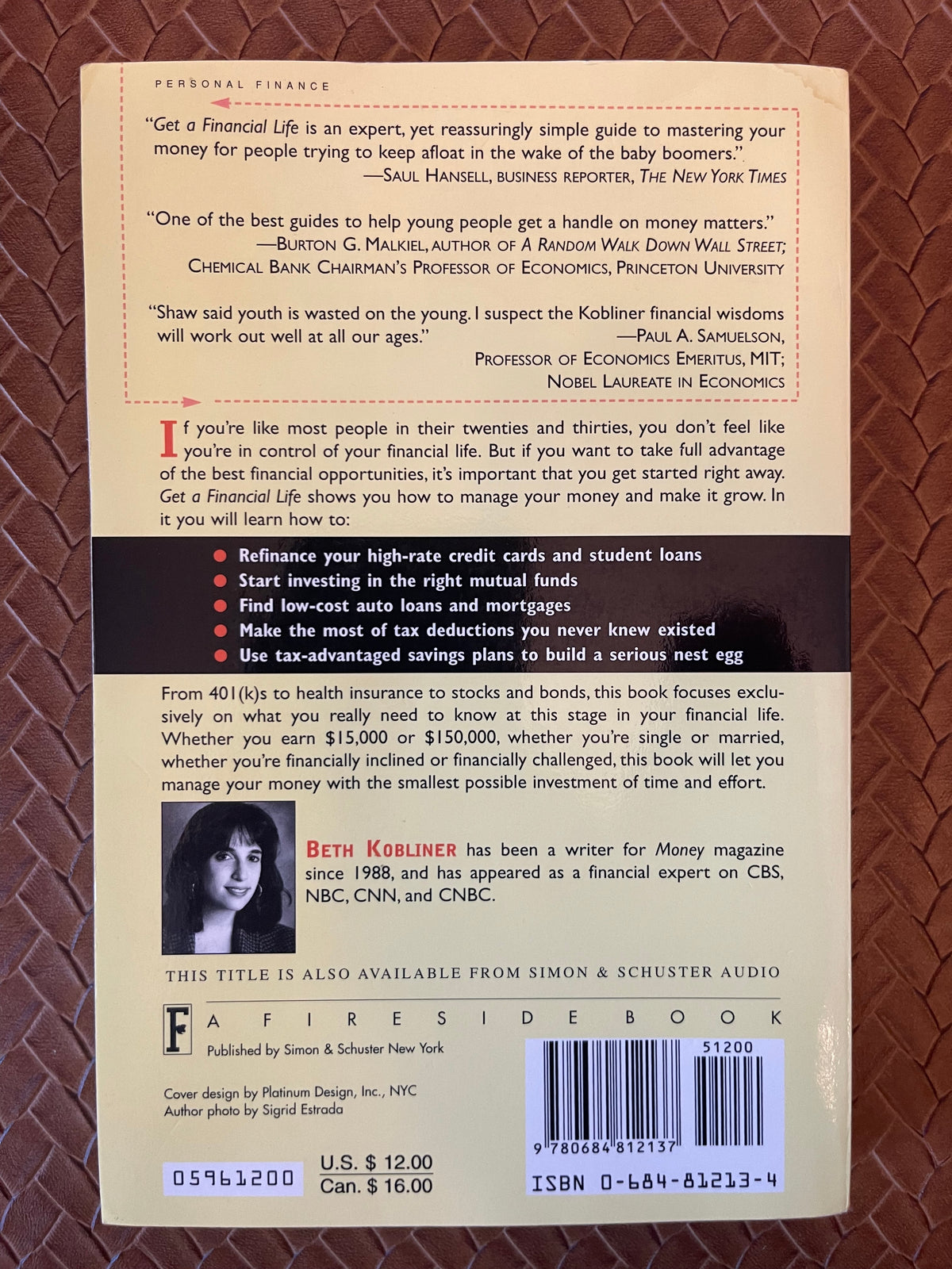 Get a Financial Life: Personal Finance in Your Twenties and Thirties by Beth Kobliner (Paperback)