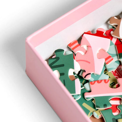 Holiday Bookshelf - 400 Piece Panoramic Jigsaw Puzzle