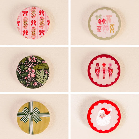 Holiday Wood Enamel Coaster