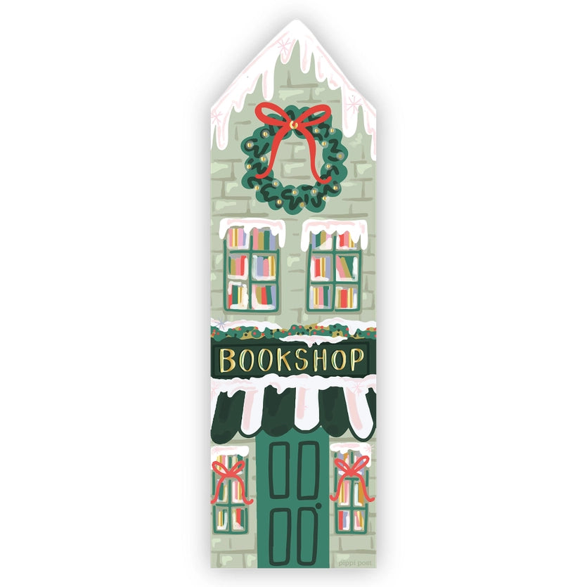 Holiday Bookshop Christmas Transparent Bookmark