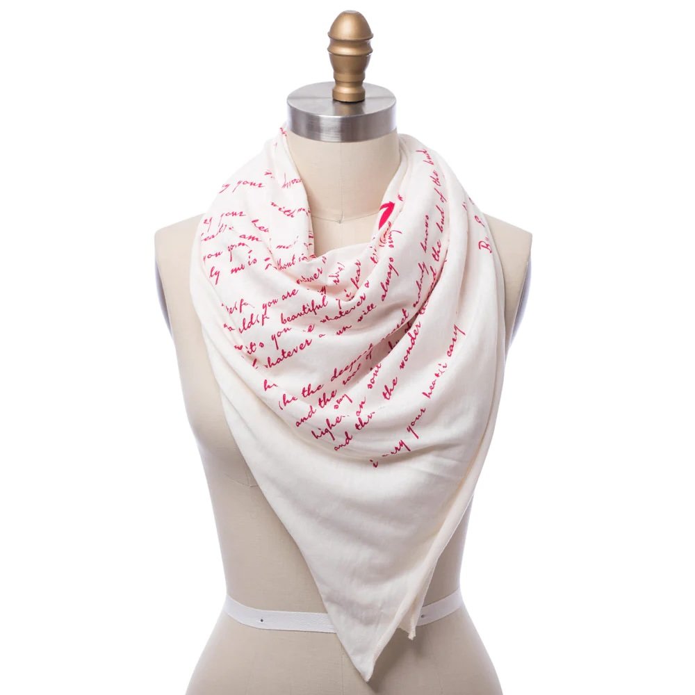 I Carry Your Heart - Lightweight Literary Scarf