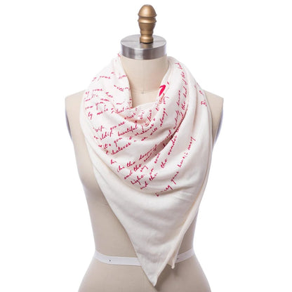 I Carry Your Heart - Lightweight Literary Scarf