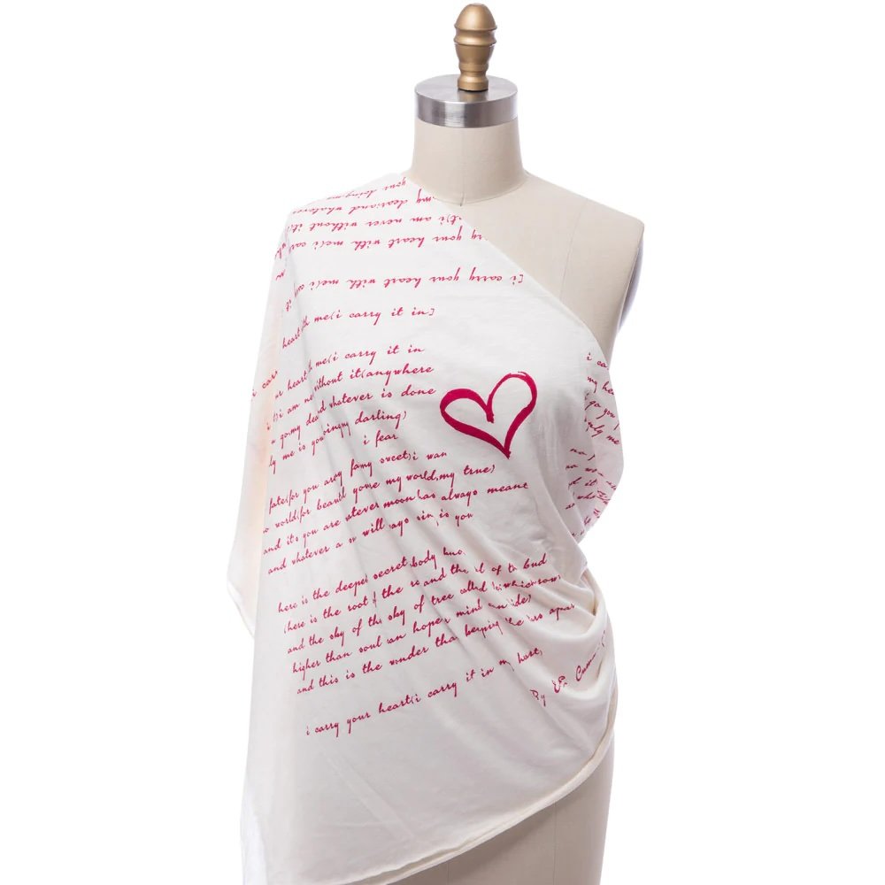 I Carry Your Heart - Lightweight Literary Scarf