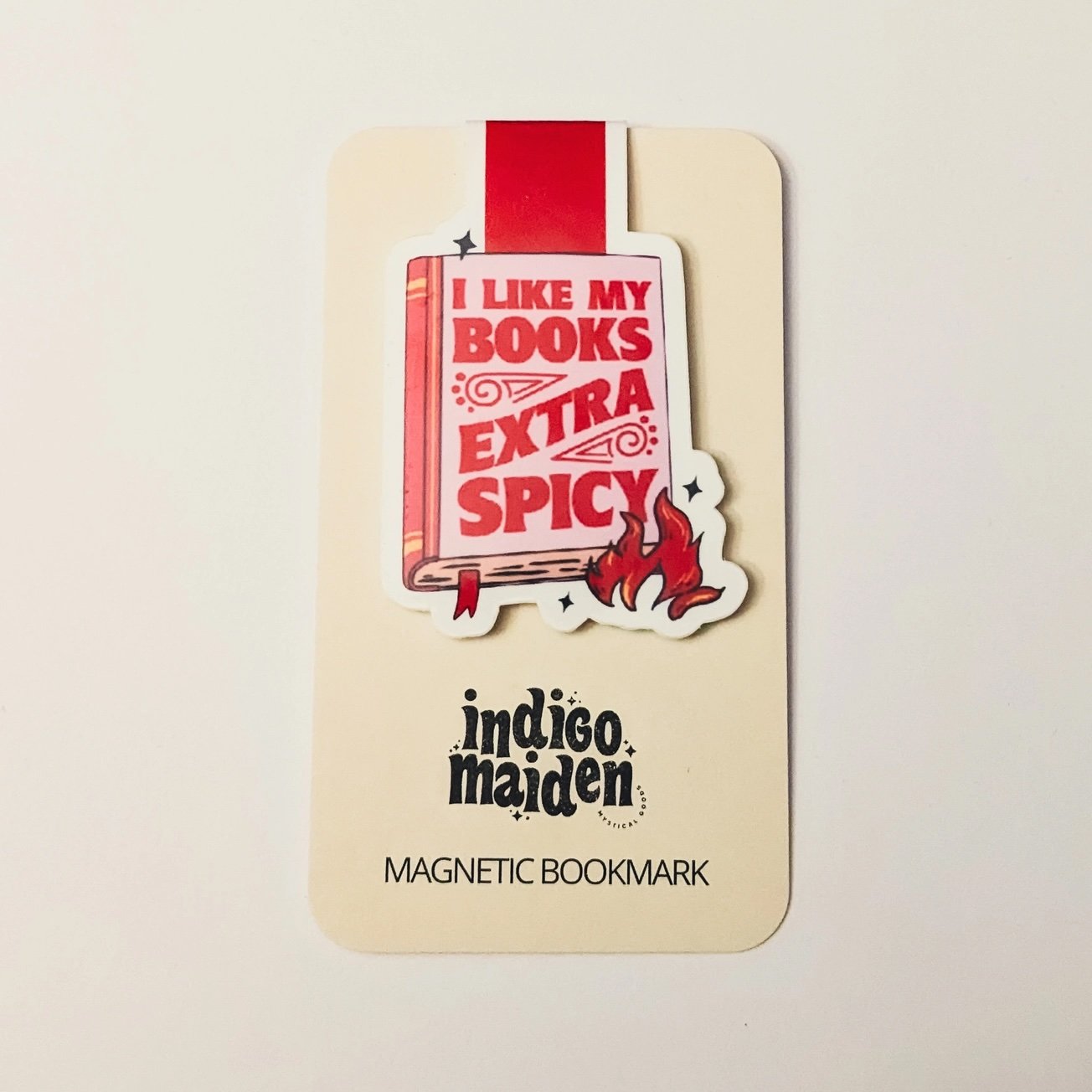 I Like My Books Extra Spicy Magnetic Bookmark