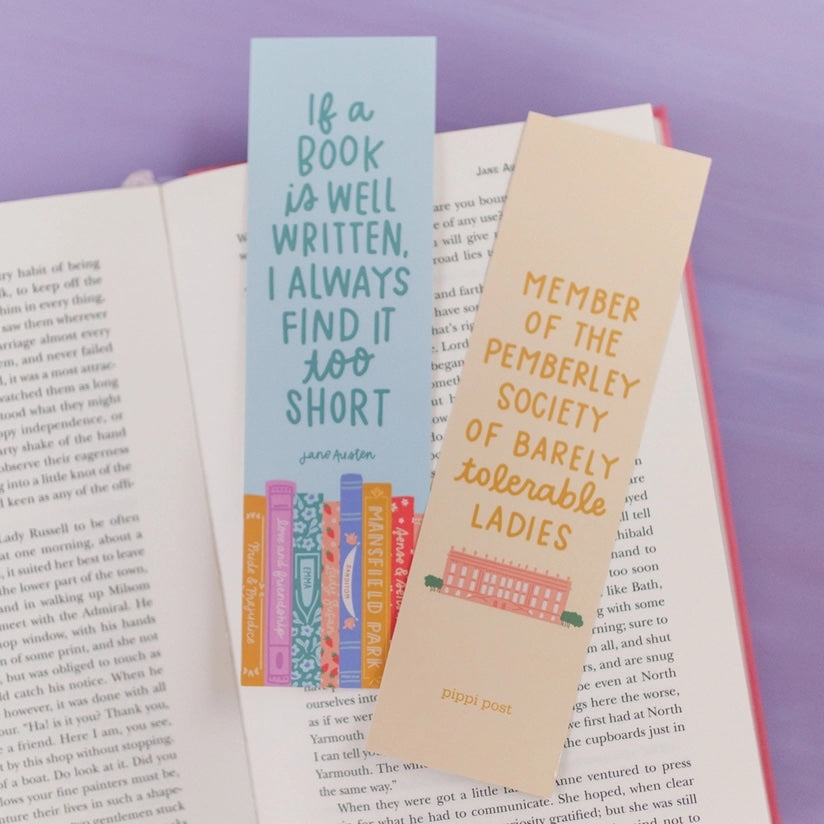 Jane Austen Books Bookmark Set
