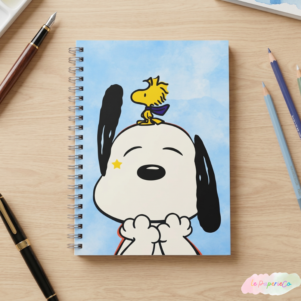 Kawaii Snoopy and Woodstock Notebook