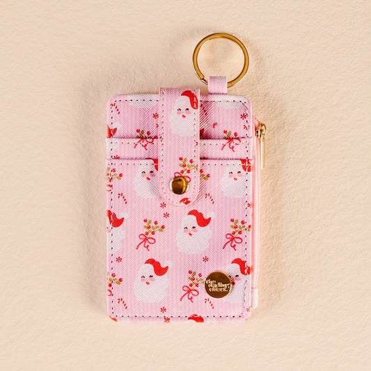 Keychain Wallet-Holly Jolly Santa