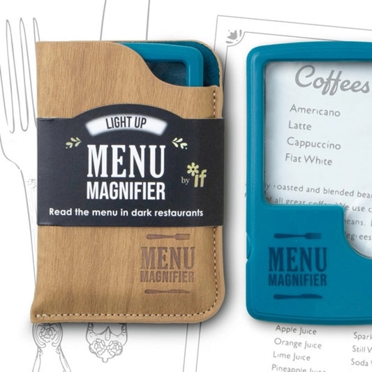 Light Up Menu Magnifier - Aqua