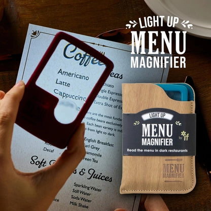 Light Up Menu Magnifier - Aqua