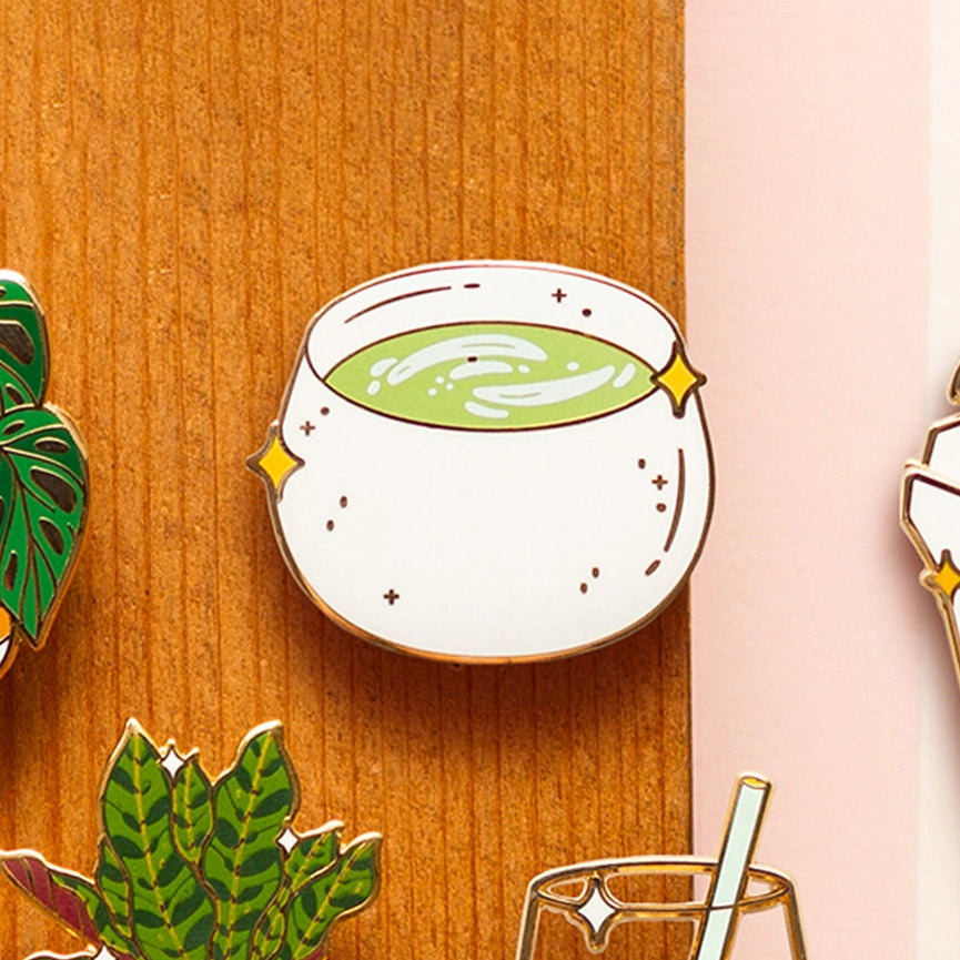 Matcha Latte Enamel Pin