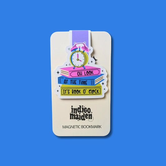 Oh Look At the Time It's Book O'clock Magnetic Bookmark