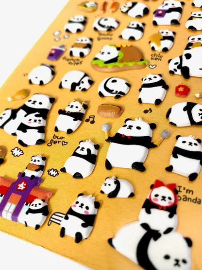 Panda Puffy Sticker