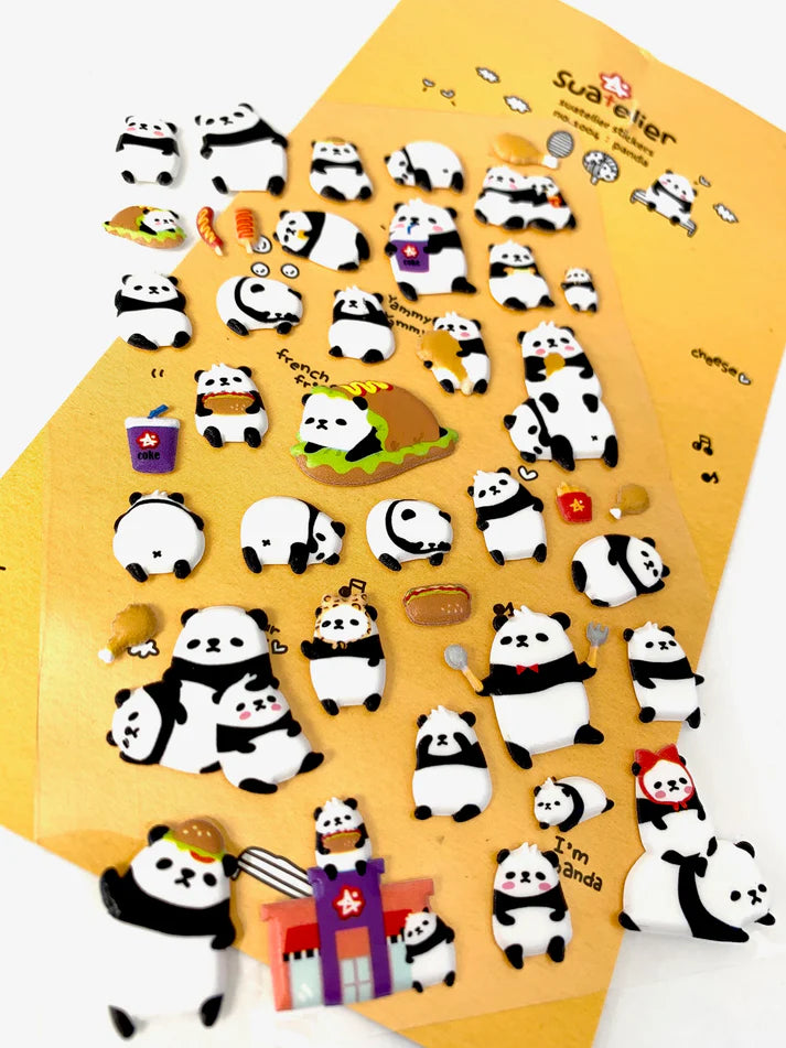 Panda Puffy Sticker