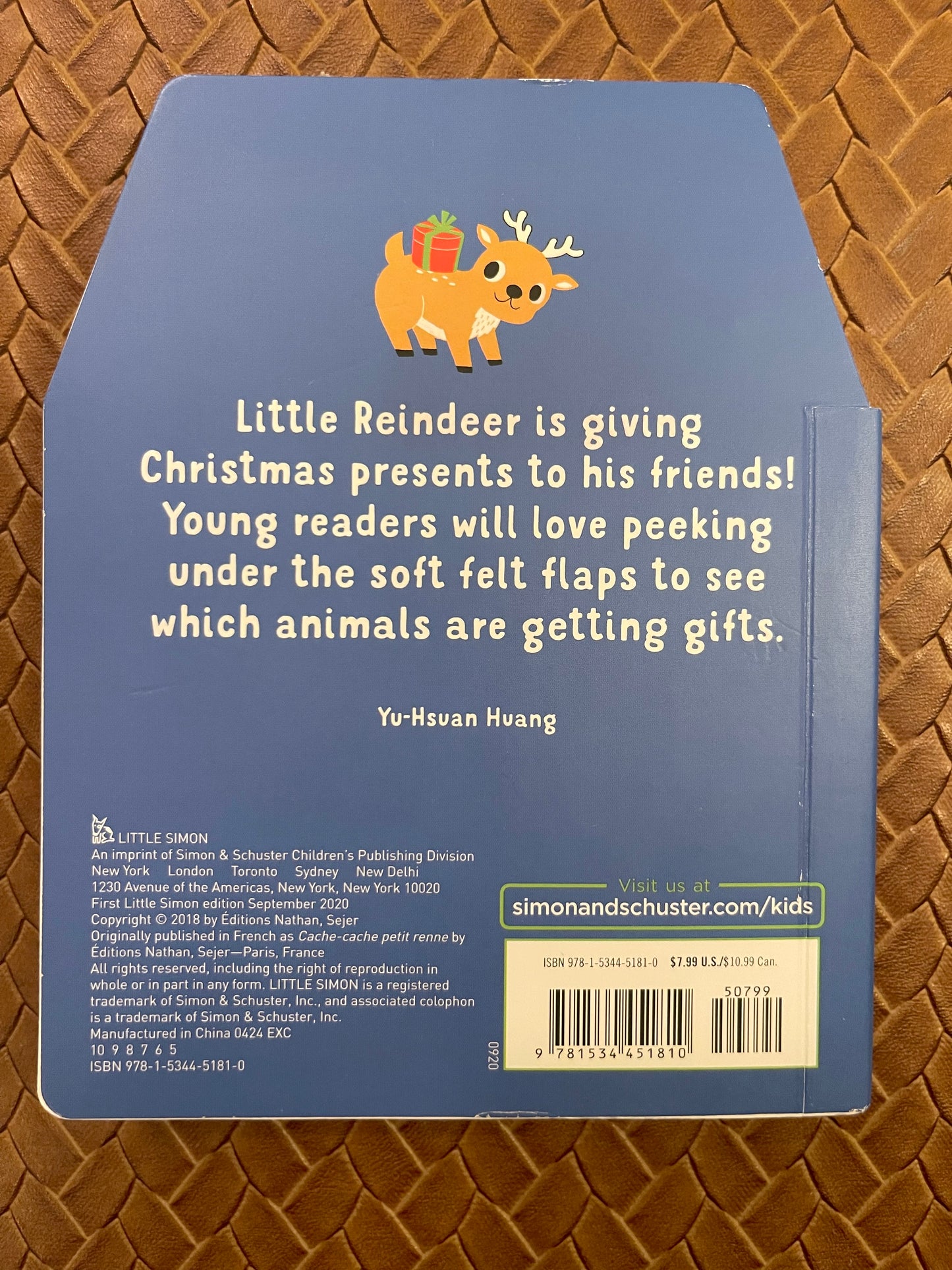 Peek-a-Boo Little Reindeer by Yu-Hsuan Huang (Board Book - New)
