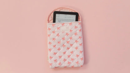 Pink Coquette Bows Quilted E-Reader Case