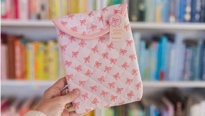 Pink Coquette Bows Quilted E-Reader Case