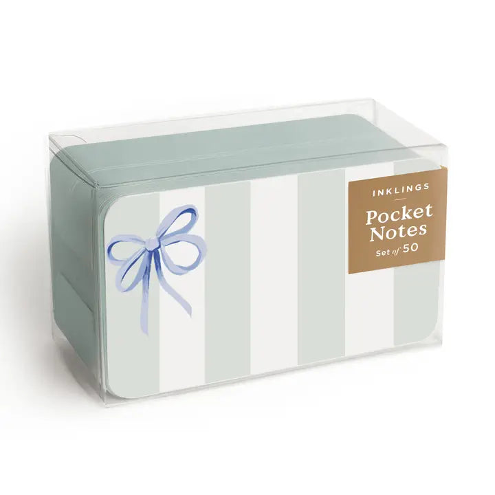 Pocket Notes™ - Blue Bow Stripes