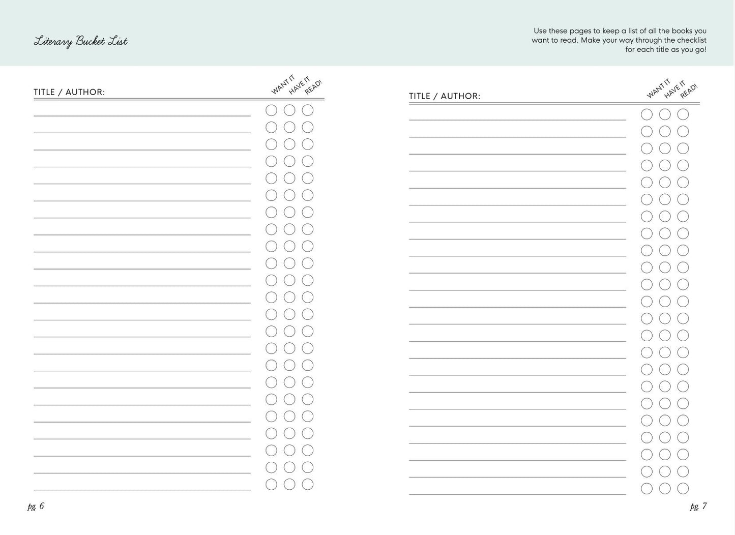 Reading Journal For Teens: For the Love of Books