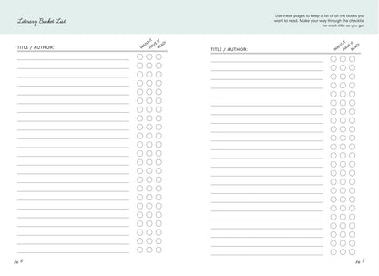 Reading Journal For Teens: For the Love of Books
