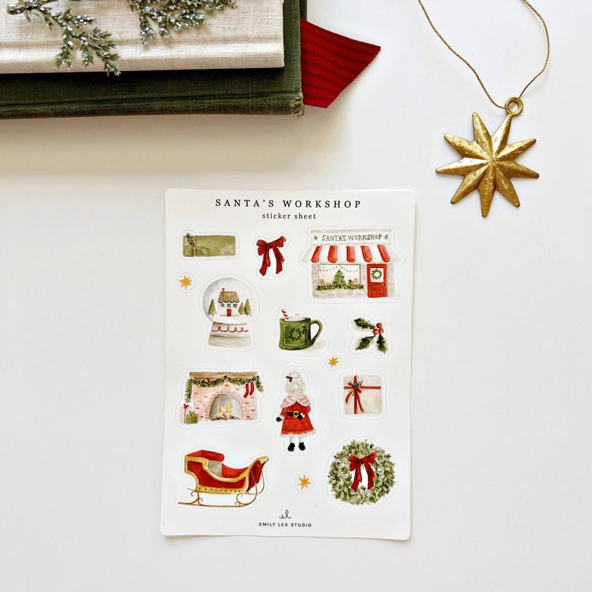 Santa's Workshop Sticker Sheet