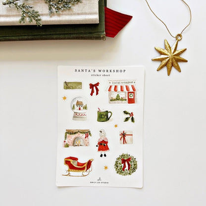 Santa's Workshop Sticker Sheet