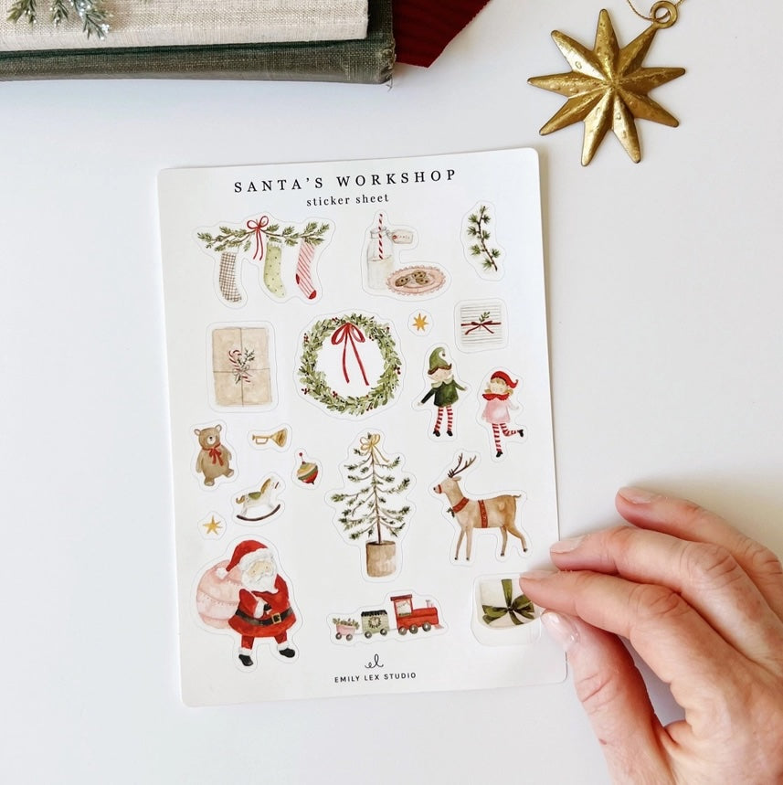 Santa's Workshop Sticker Sheet