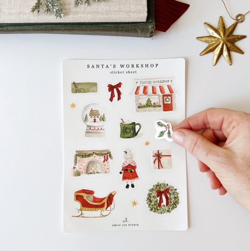 Santa's Workshop Sticker Sheet
