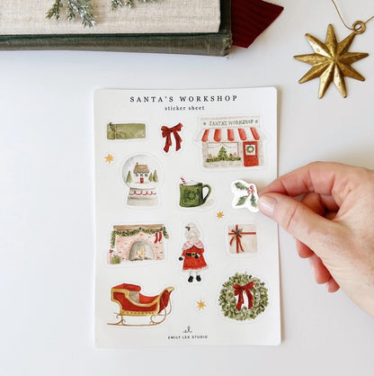Santa's Workshop Sticker Sheet