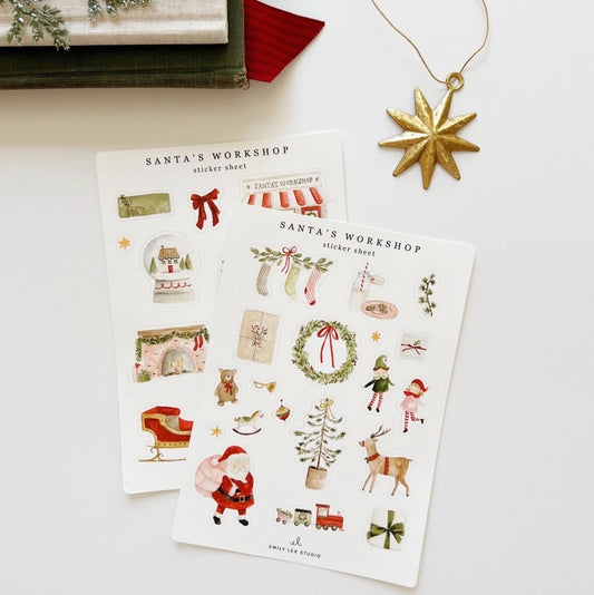 Santa's Workshop Sticker Sheet
