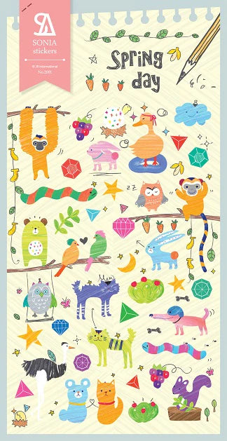 Spring Day Paper Sticker