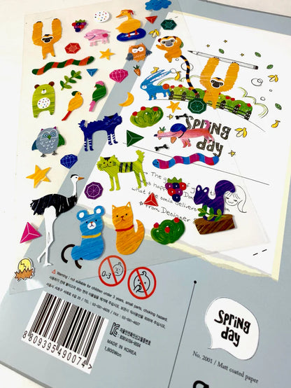 Spring Day Paper Sticker