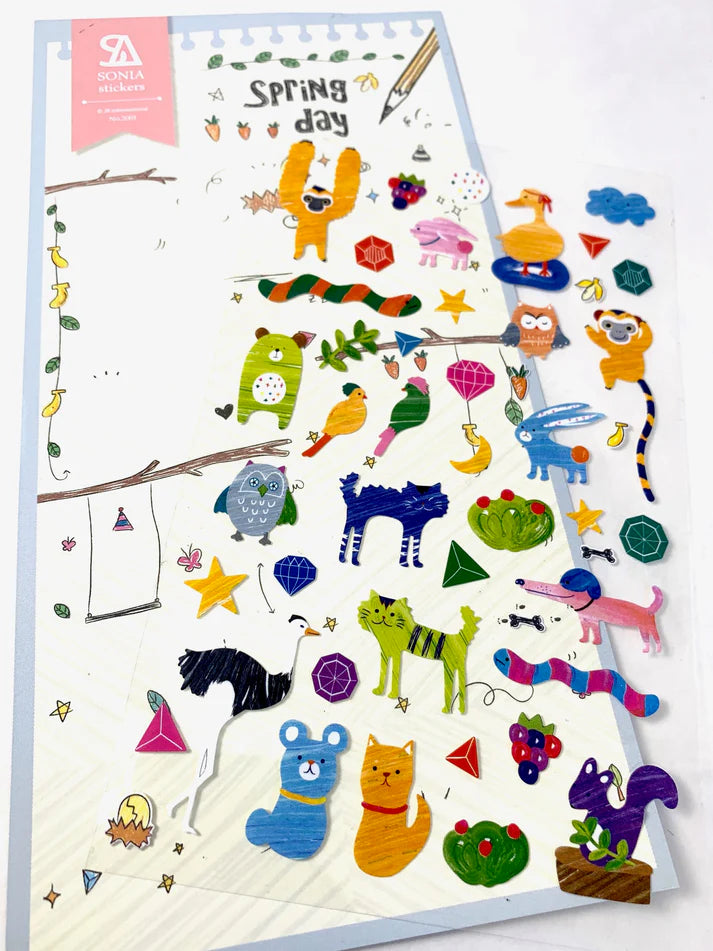 Spring Day Paper Sticker
