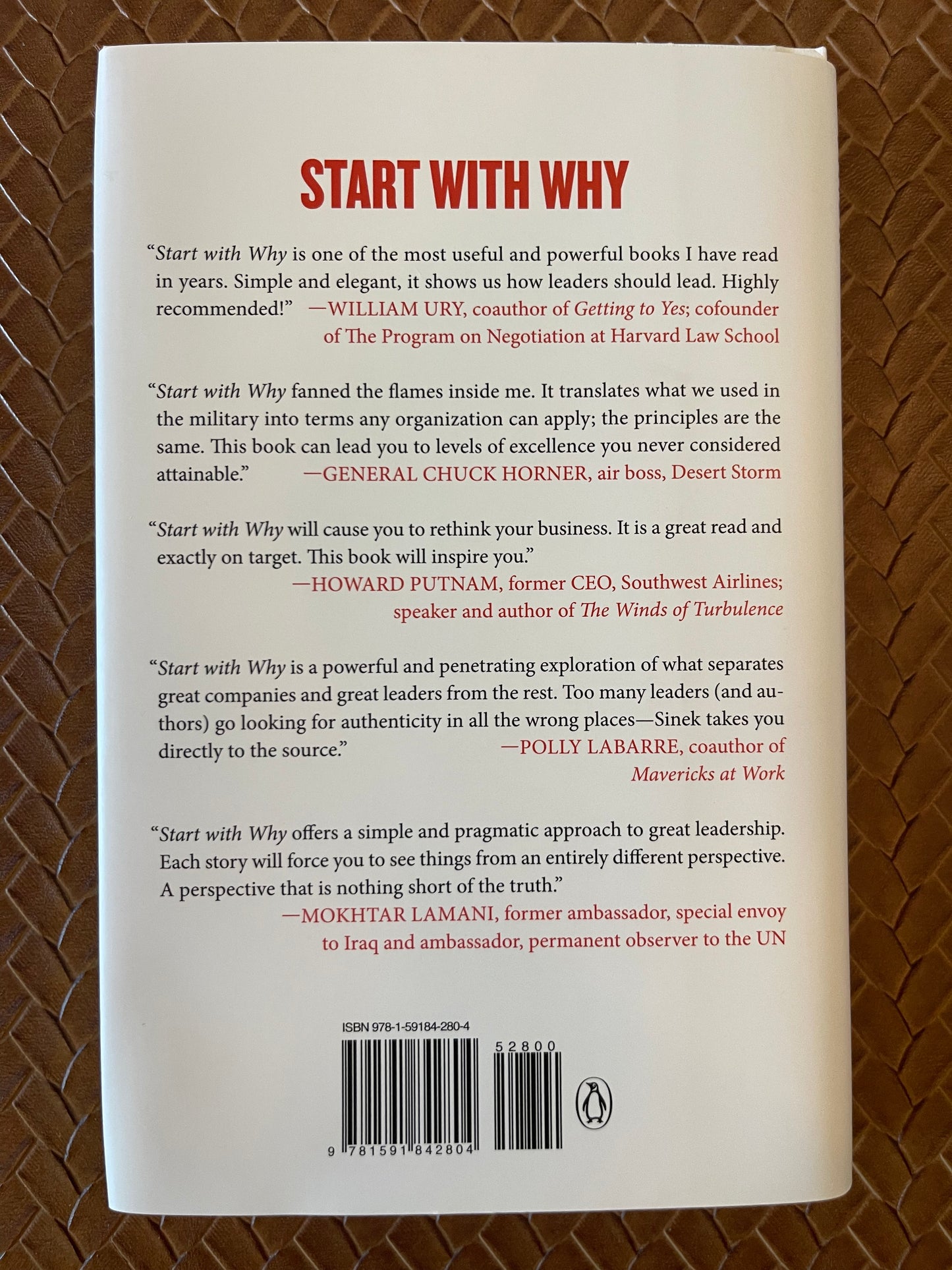 Start with Why: How Great Leaders Inspire Everyone to Take Action by Simon Sinek Hardcover)