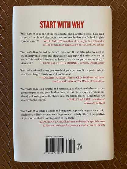 Start with Why: How Great Leaders Inspire Everyone to Take Action by Simon Sinek Hardcover)