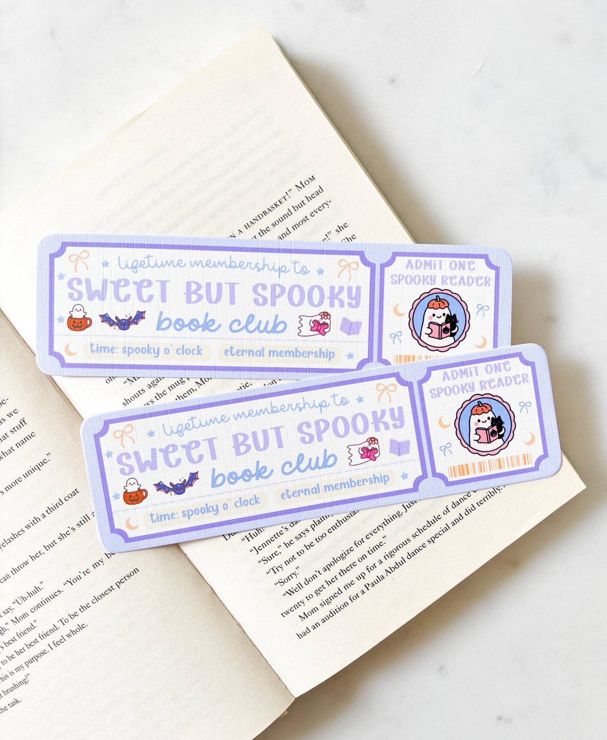 Sweet But Spooky Book Club Ticket Bookmark