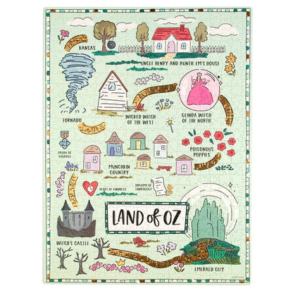 The Wizard of Oz Map - 500 Piece Jigsaw Puzzle