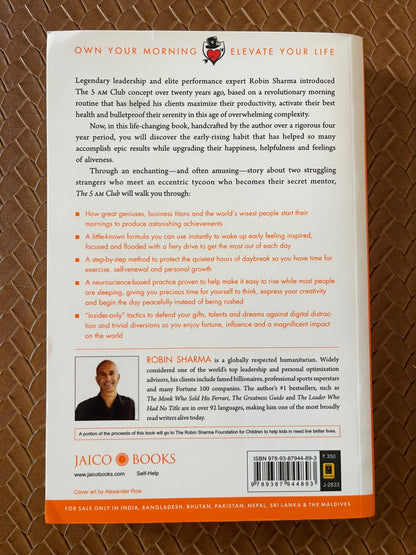 The 5 AM Club: Own Your Morning, Elevate Your Life by Robin Sharma (Paperback)