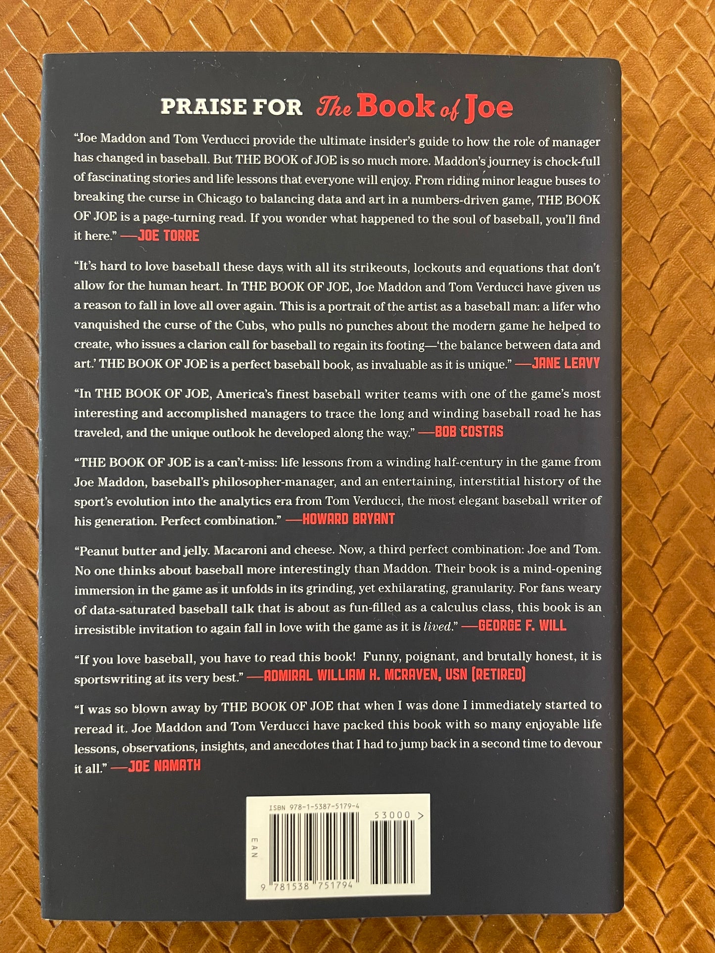 The Book of Joe: Trying Not to Suck at Baseball and Life by Joe Maddon, Tom Verducci (Hardcover)