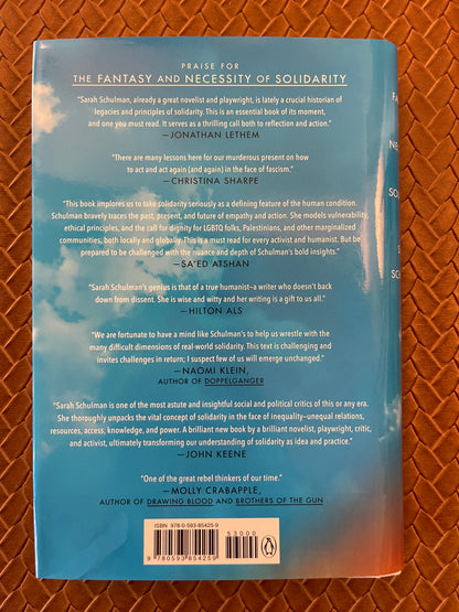 The Fantasy and Necessity of Solidarity by Sarah Schulman (Hardcover)