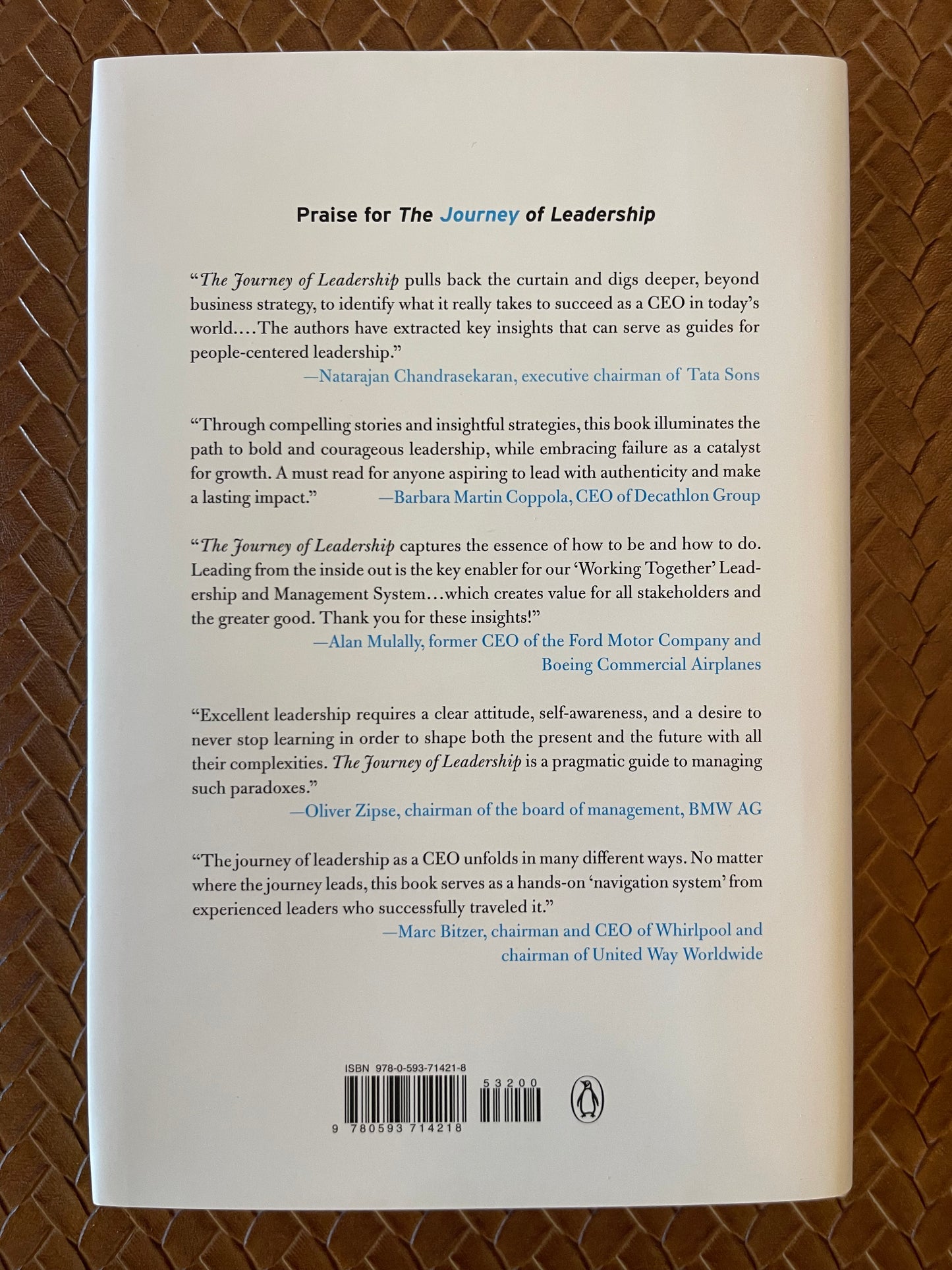 The Journey of Leadership: How CEOs Learn to Lead from the Inside Out by Dana Maor, Hans-Werner Kaas, Kurt Strovink, Ramesh Srinivasan (Hardcover)