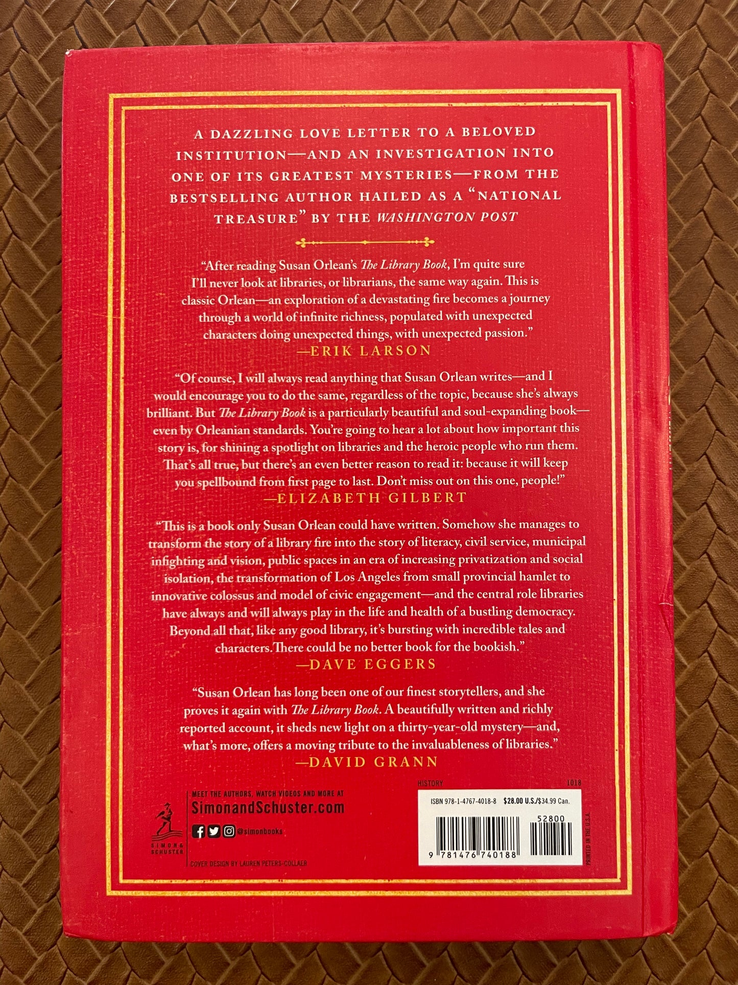 The Library Book by Susan Orlean (Hardcover)
