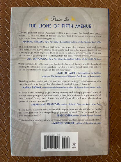 The Lions of Fifth Avenue by Fiona Davis (Hardcover)