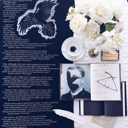 The Raven Lightweight Literary Scarf