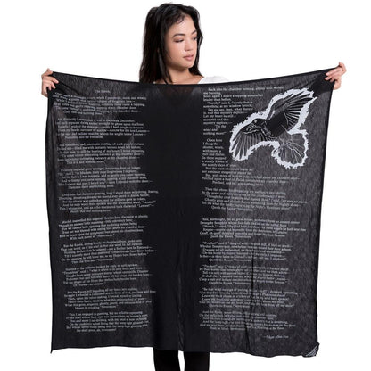 The Raven Lightweight Literary Scarf
