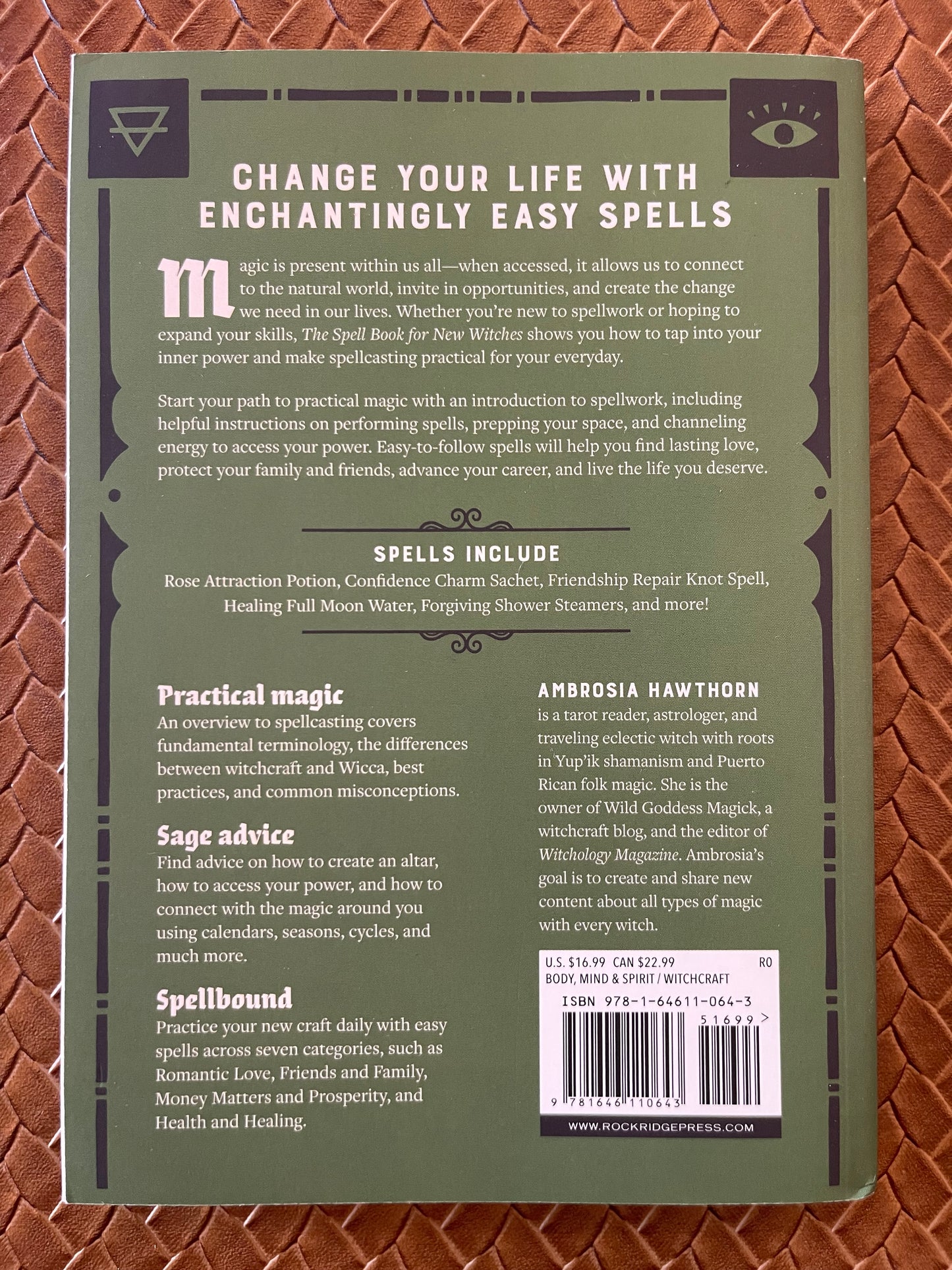 The Spell Book for New Witches: Essential Spells to Change Your Life by Ambrosia Hawthorn (Paperback)
