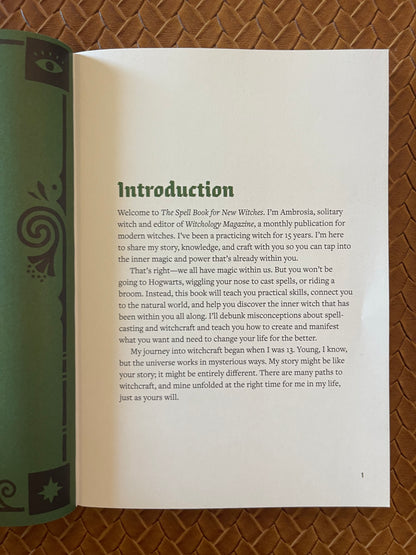 The Spell Book for New Witches: Essential Spells to Change Your Life by Ambrosia Hawthorn (Paperback)